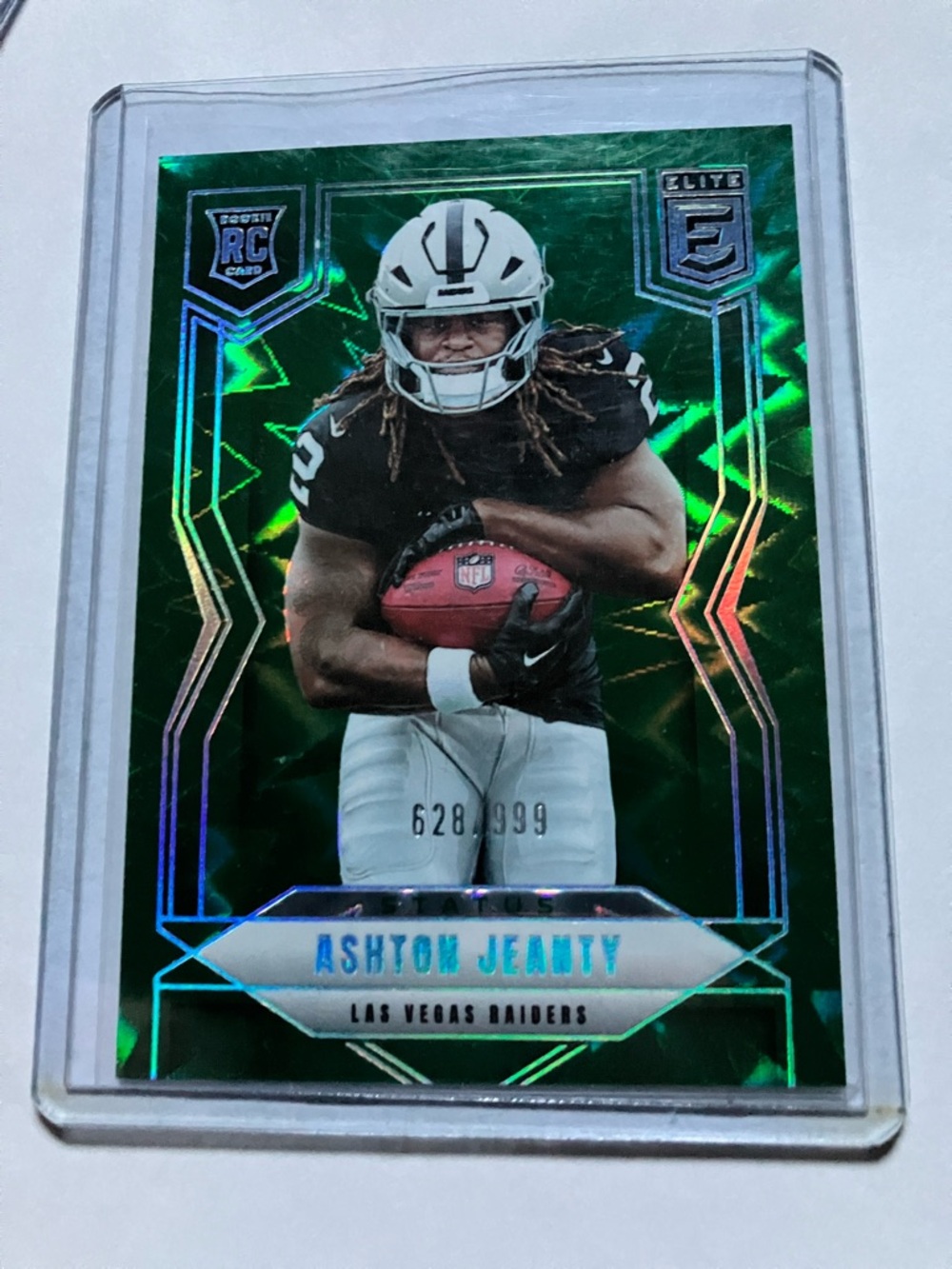 2025 Panini Donruss Elite Green Ashton Jeanty Holographic /999 Rookie Card NM+